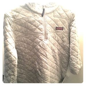 Vineyard vines 3/4 zip light grey